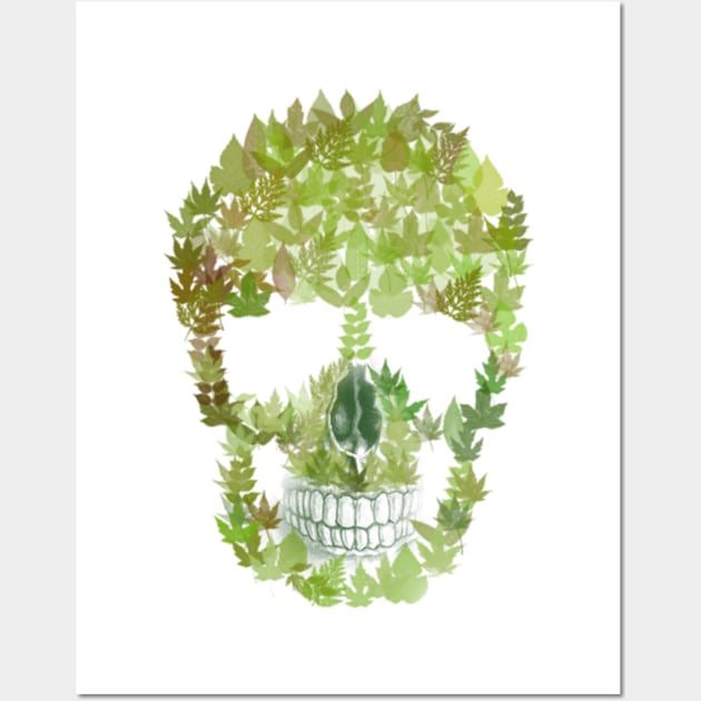 Leaves Skull Wall Art by LiranAbir